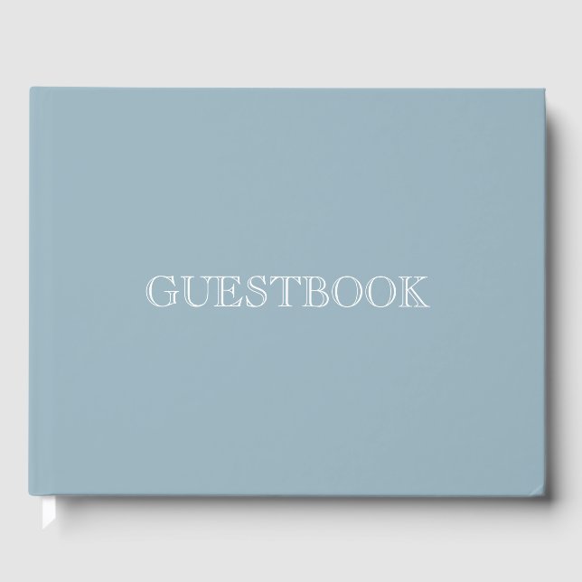 Erstellen Sie Ihre eigenen - Dusty Blue Gästebuch (Vorderseite)