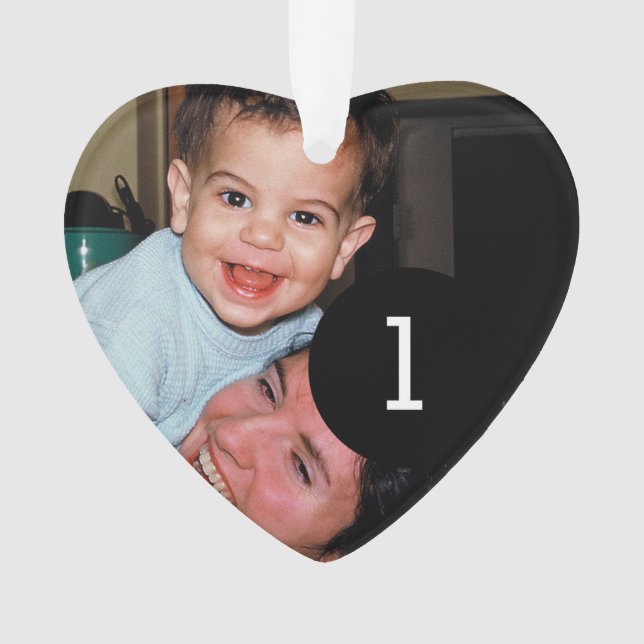 Erstellen Sie Ihre eigenen einfachen 2 Bilder Herz Ornament (Vorderseite)