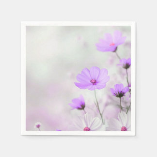 Erstellen Sie Ihre eigenen einfachen lila Blumen Serviette
