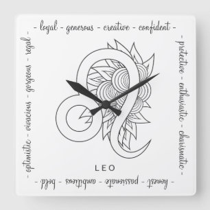 Erstellen Sie Ihre eigenen eleganten Black & White Quadratische Wanduhr