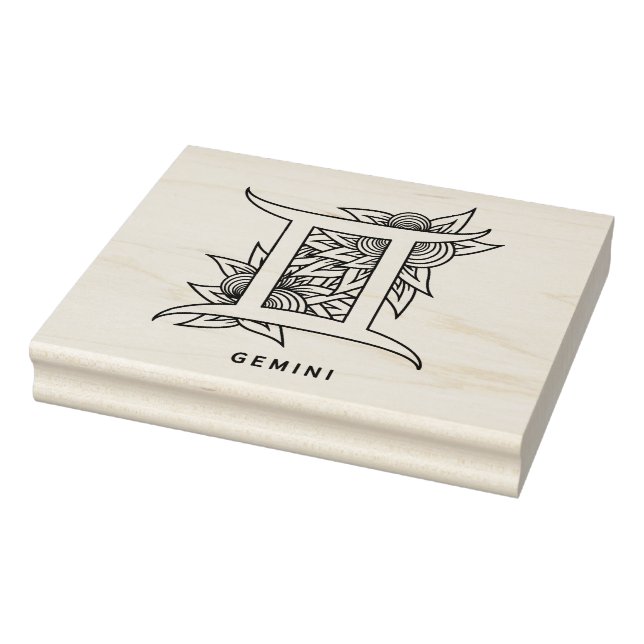 Erstellen Sie Ihre eigenen eleganten Gemini Zodiac Gummistempel (Stempel)