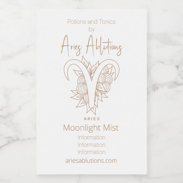 Erstellen Sie Ihre eigenen eleganten Gold & White  Weinetikett (Einzelnes Label)