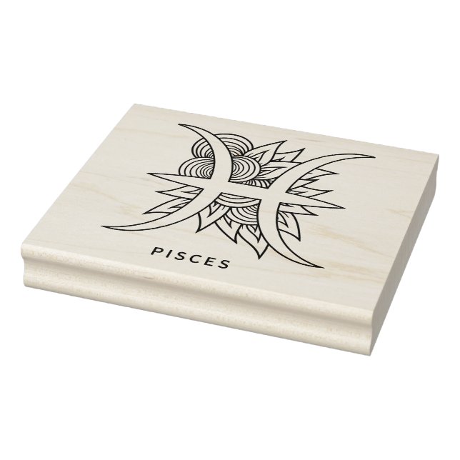Erstellen Sie Ihre eigenen eleganten Pisces Zodiac Gummistempel (Stempel)