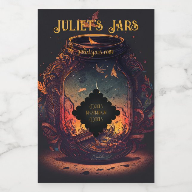 Erstellen Sie Ihre eigenen Fall Fairy Lantern Weinetikett (Einzelnes Label)