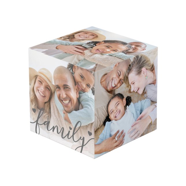 Erstellen Sie Ihre eigenen Familienfotos als Bilde Würfel (Vorderseite Schrägansicht)