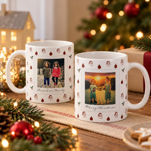 Erstellen Sie Ihre eigenen Familienfotos Weihnacht Kaffeetasse
