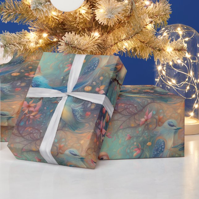 Erstellen Sie Ihre eigenen fantastischen Singvögel Geschenkpapier (Feiertage)