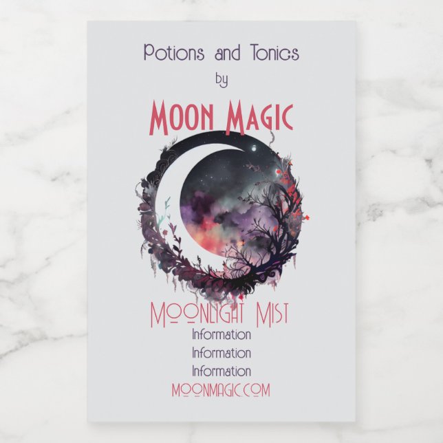 Erstellen Sie Ihre eigenen farbenfrohen Boho Cresc Weinetikett (Einzelnes Label)