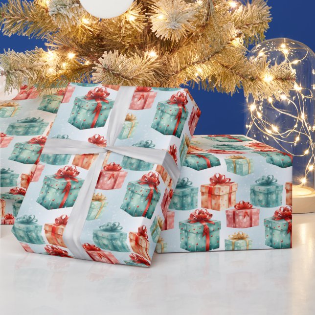 Erstellen Sie Ihre eigenen farbenfrohen Weihnachts Geschenkpapier (Feiertage)