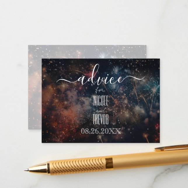 Erstellen Sie Ihre eigenen farbigen Fireworks Hinweiskarte (Vorderseite/Rückseite Beispiel)