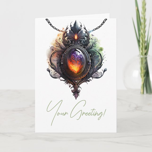 Erstellen Sie Ihre eigenen Feuerschutzkleidung. Feiertagskarte (Vorderseite)