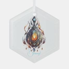 Erstellen Sie Ihre eigenen Feuertopaz Bejewelen Ornament Aus Glas