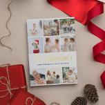 Erstellen Sie Ihre eigenen Foto Collage Weihnachts Folien Feiertagskarte<br><div class="desc">Einfache,  moderne Weihnachtskarte mit 9 quadratischen Fotos Ihrer Wahl,  dem Familiennamen in echter Goldfolie und einem individuellen Gruß der Saison.</div>