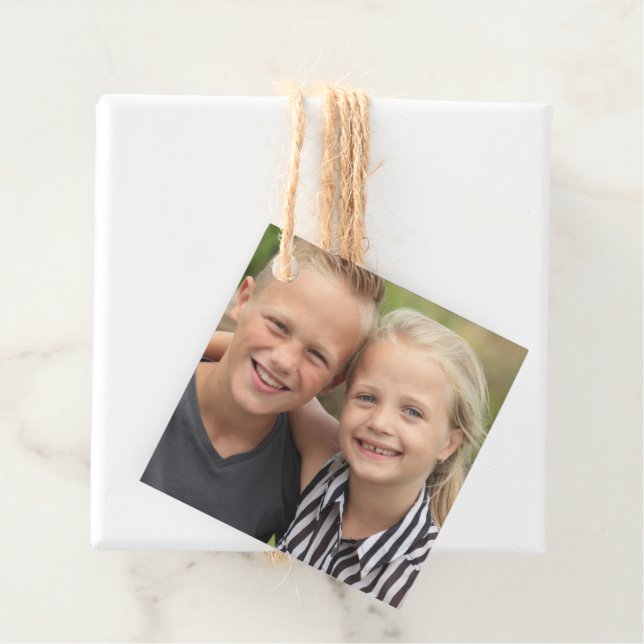 Erstellen Sie Ihre eigenen Foto-Geschenktasten Geschenkanhänger (Beispiel)