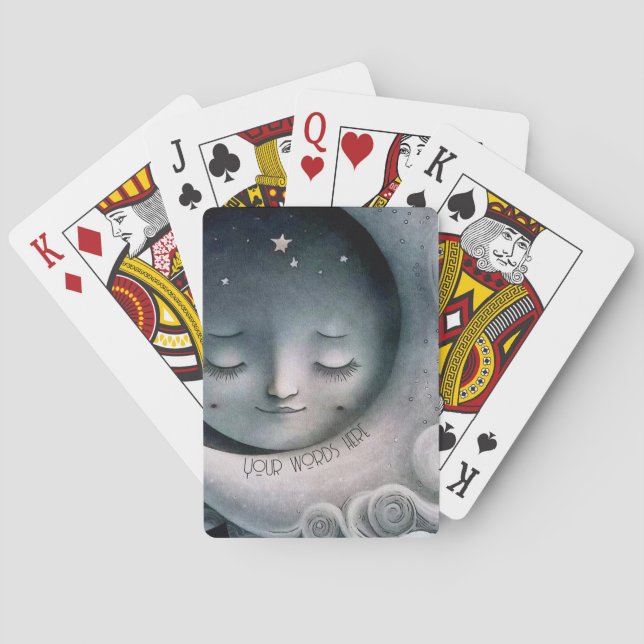 Erstellen Sie Ihre eigenen Friedlichen Monde in Wo Spielkarten (Rückseite)