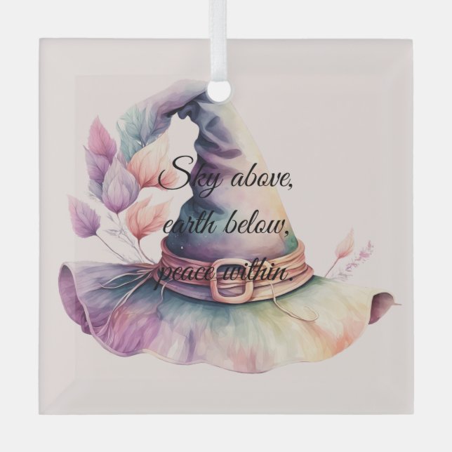 Erstellen Sie Ihre eigenen Frilly-Regenbogen-Hexen Ornament Aus Glas (Vorderseite)