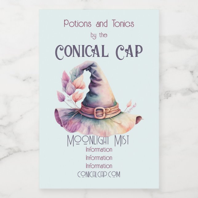 Erstellen Sie Ihre eigenen Frilly-Regenbogen-Hexen Weinetikett (Einzelnes Label)