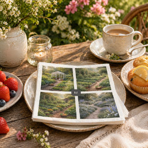 Erstellen Sie Ihre eigenen Gartenfotos mit Monogra Serviette