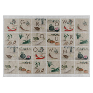 Erstellen Sie Ihre eigenen Gemüse-Illustrationspla Schneidebrett