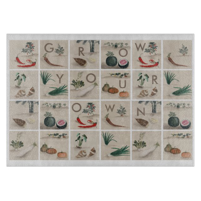 Erstellen Sie Ihre eigenen Gemüse-Illustrationspla Schneidebrett (Vorderseite)