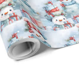 Erstellen Sie Ihre eigenen Geschenke im Schnee Geschenkpapier