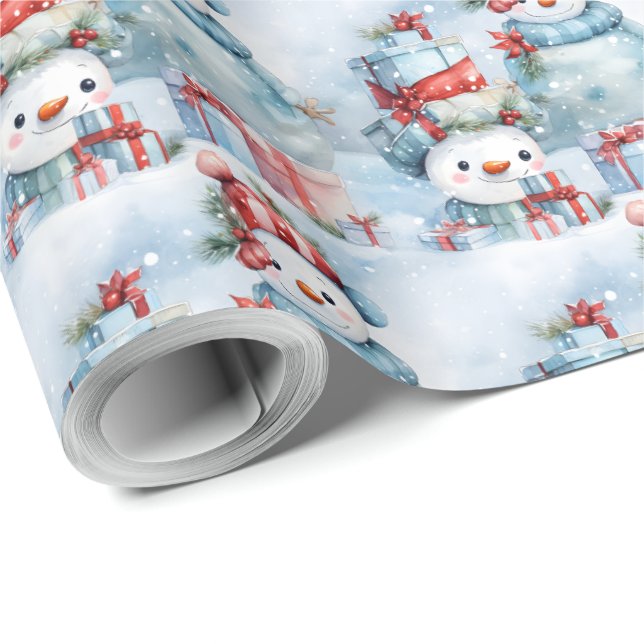 Erstellen Sie Ihre eigenen Geschenke im Schnee Geschenkpapier (Rolleneckpunkt)