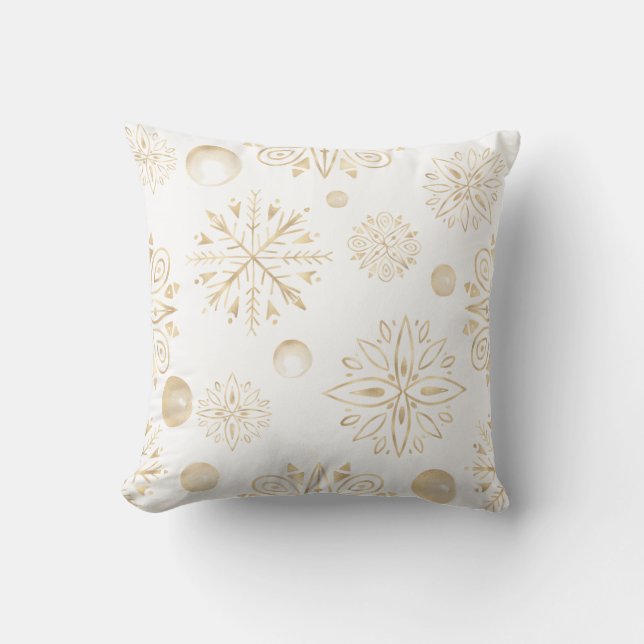 Erstellen Sie Ihre eigenen Goldschneeflocken & Bee Kissen (Vorderseite)