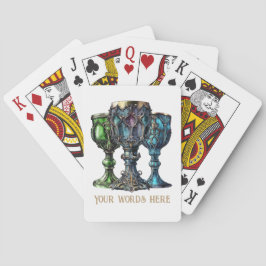 Erstellen Sie Ihre eigenen gotischen grünen und bl Spielkarten