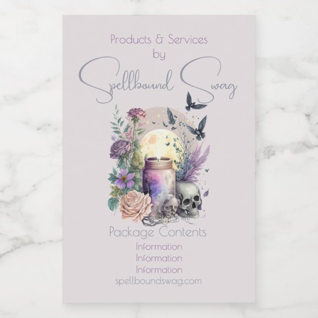 Erstellen Sie Ihre eigenen gotischen Rose Lebensmitteletikett (Einzelnes Label)