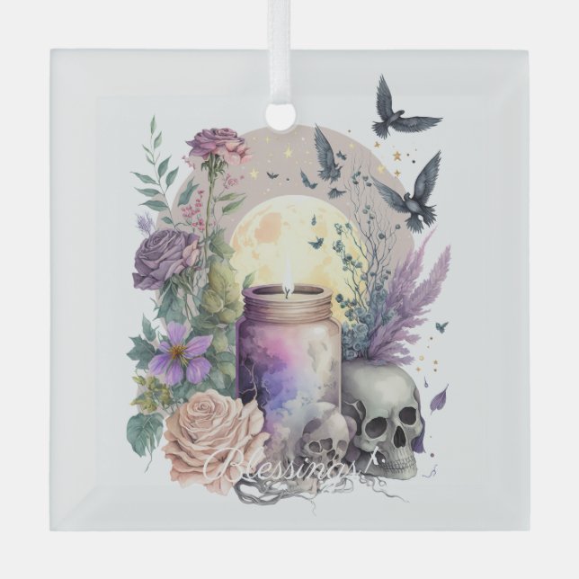 Erstellen Sie Ihre eigenen gotischen Rose Ornament Aus Glas (Vorderseite)