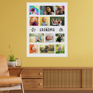 Erstellen Sie Ihre eigenen Großeltern Foto Collage Poster