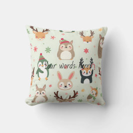 Erstellen Sie Ihre eigenen grünen Kawaii Weihnacht Kissen