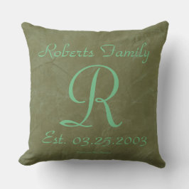 Erstellen Sie Ihre eigenen grünen Monogramme im Me Kissen