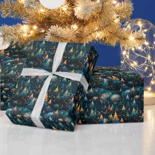 Erstellen Sie Ihre eigenen grünen und orangefarben Geschenkpapier