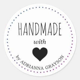 Erstellen Sie Ihre eigenen Handys mit Herznamen Runder Aufkleber