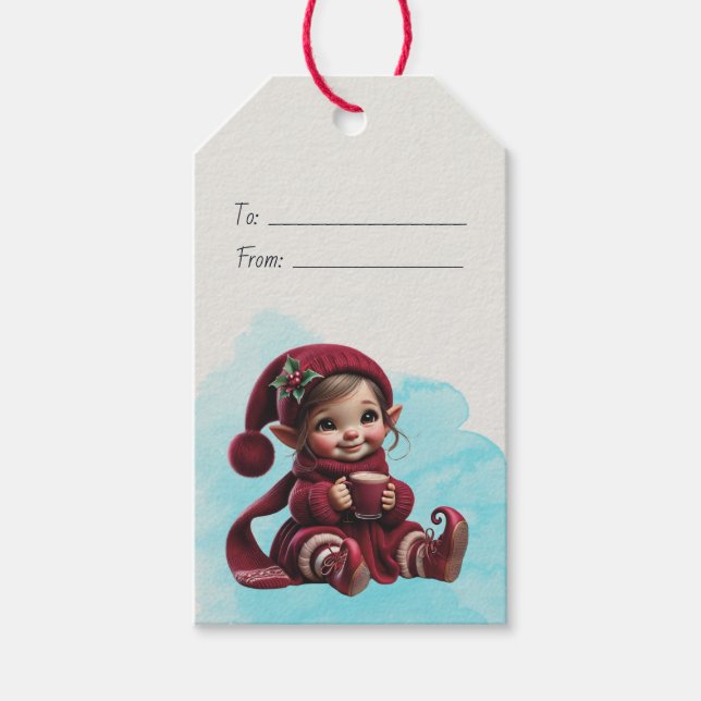 Erstellen Sie Ihre eigenen Heiterkeit Vintage Weih Geschenkanhänger (Vorderseite)