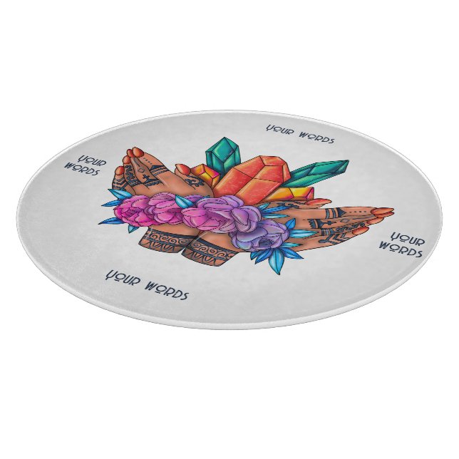 Erstellen Sie Ihre eigenen Henna Hands Kristalle & Schneidebrett (Ecke)