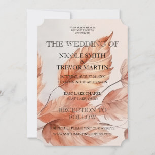 Erstellen Sie Ihre eigenen Herbstblätter Hochzeit Einladung