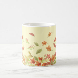 Erstellen Sie Ihre eigenen Herbstfallen-Blätter Kaffeetasse