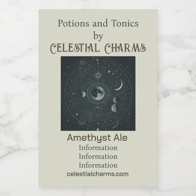 Erstellen Sie Ihre eigenen Himmelsmonde Weinetikett (Einzelnes Label)