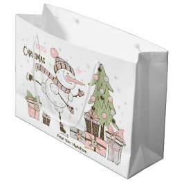 Erstellen Sie Ihre eigenen Ice Skaten Snowman Weih Große Geschenktüte