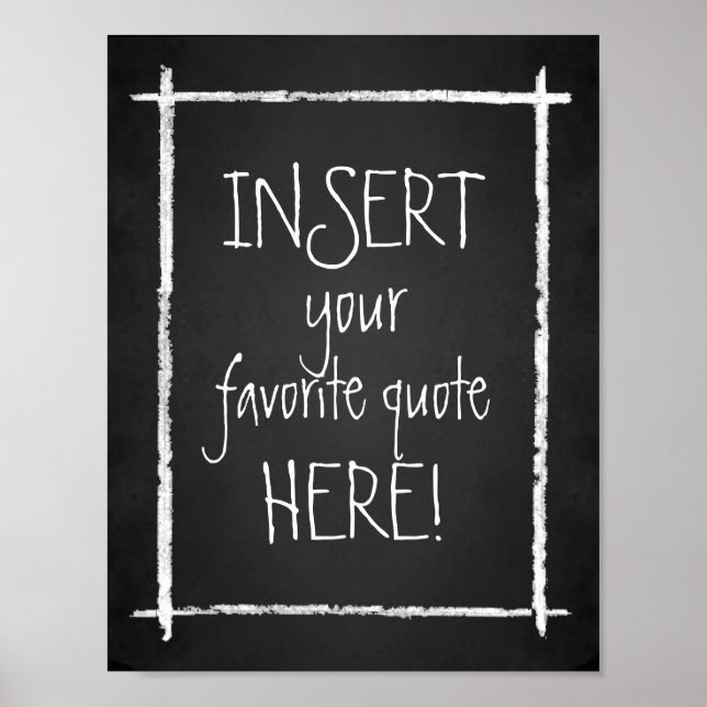 Erstellen Sie Ihre eigenen Imitate Chalkboard Typo Poster (Vorne)
