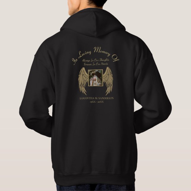 Erstellen Sie Ihre eigenen in Love Memory Black Go Hoodie (Rückseite)