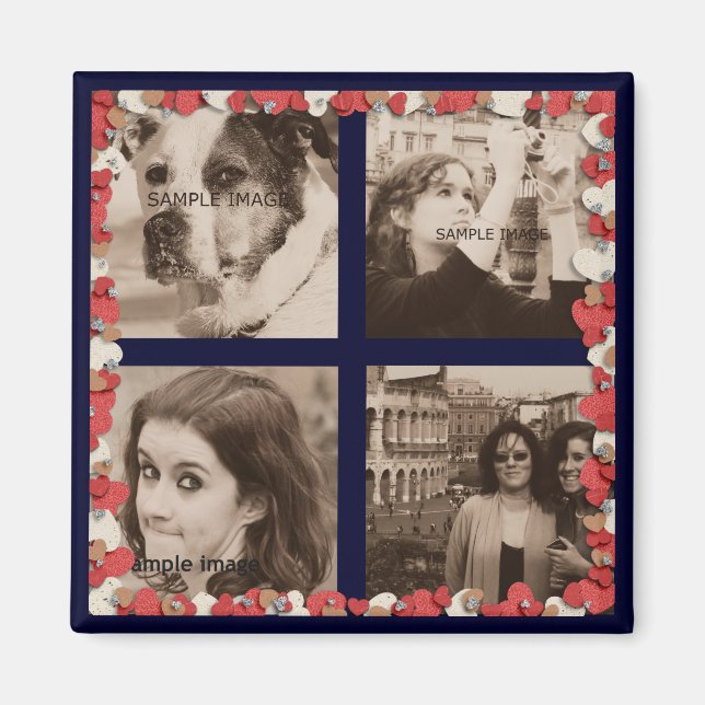 Erstellen Sie Ihre eigenen Instagram-Fotos Niedlic Magnet (Vorne)