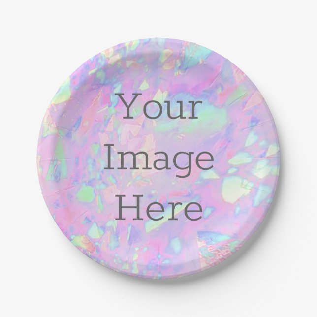 Erstellen Sie Ihre eigenen iridescent Opal-Imitate Pappteller (Vorderseite)
