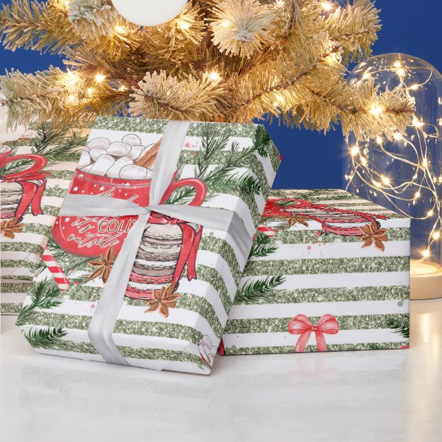 Erstellen Sie Ihre eigenen kalten Outdoor Kakao Gr Geschenkpapier (Feiertage)