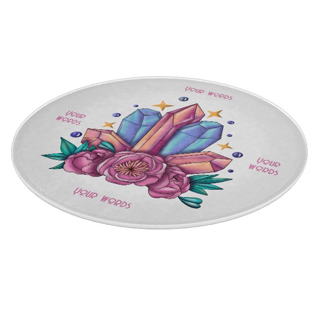 Erstellen Sie Ihre eigenen Kristalle und Rose Schneidebrett (Ecke)