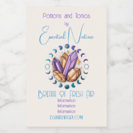 Erstellen Sie Ihre eigenen Kristallphasen und Mond Lebensmitteletikett