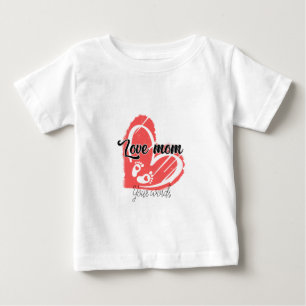 Erstellen Sie Ihre eigenen Liebe Mama Herz & Fußab Baby T-shirt