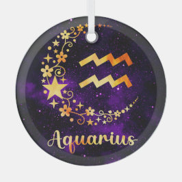 Erstellen Sie Ihre eigenen Lila Celestial Aquarius Ornament Aus Glas